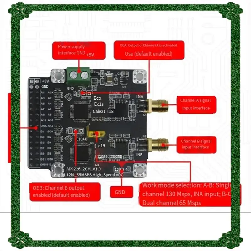 

24-часовая доставка AD9226 12-битный высокоскоростной модуль АЦП, двойной, 65 м, одиночный, 130 м, функция сбора данных с дискретизацией