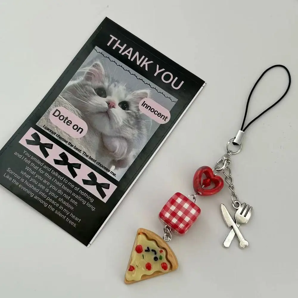 

Girlish Ice Cream Mobile Phone Lanyard Phone Charms Beaded Food Phone Chain Kawaii Folk Spoon Phone Strap Earphone Ornament