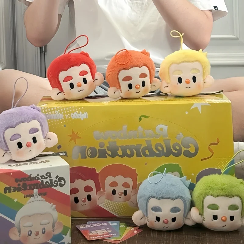 

Новая оригинальная серия Hurobo Rainbow Celebration, слепая коробка, милая плюшевая подвеска, украшение, кукла, загадочная коробка, модная игрушка, Рождественский подарок
