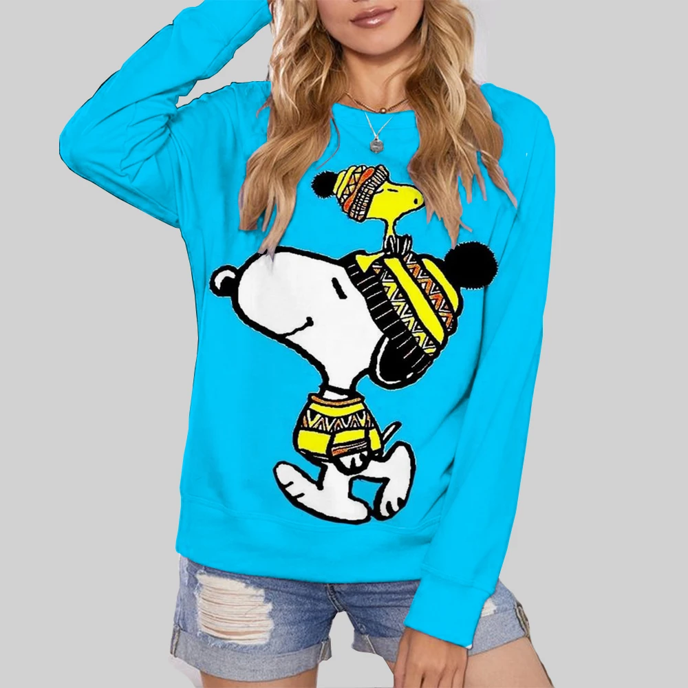 

American Cartoon Comics Snoopy Hoodie Women Man Pullover Tops Spring Autumn Men 2024 New Casual Couple Sweatshirt Clothing