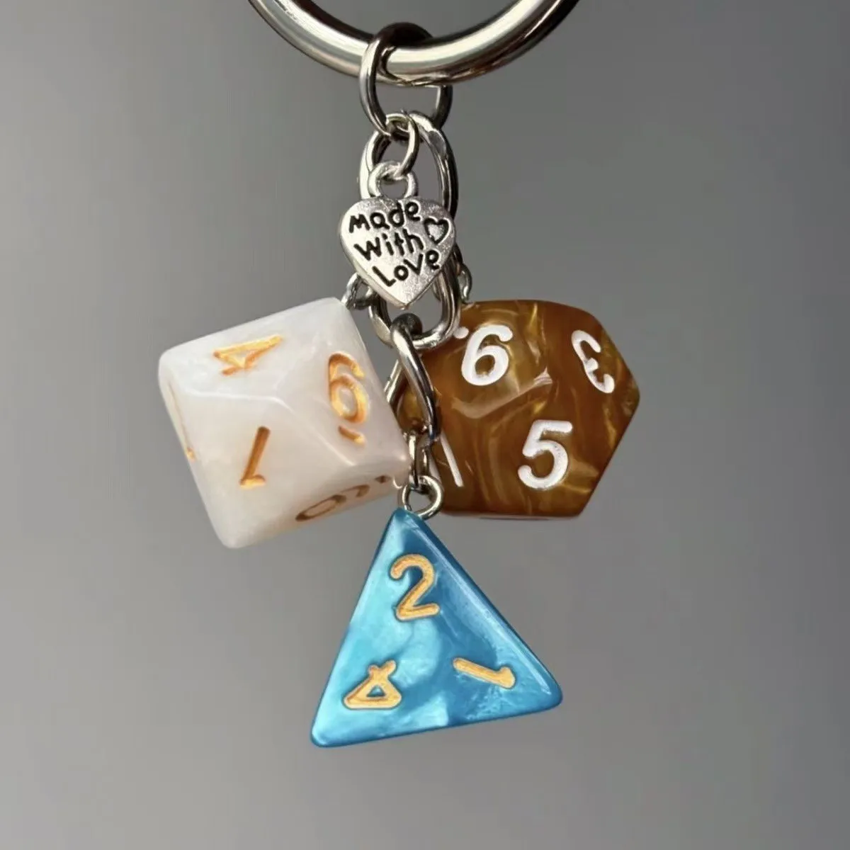 Punk Hiphop Black Dice No. 8 Billiard Keychain Y2K Pink Lucky Dice Starburst Pendant Bag Charms Hanging Ornament Accessorie Gift image 4