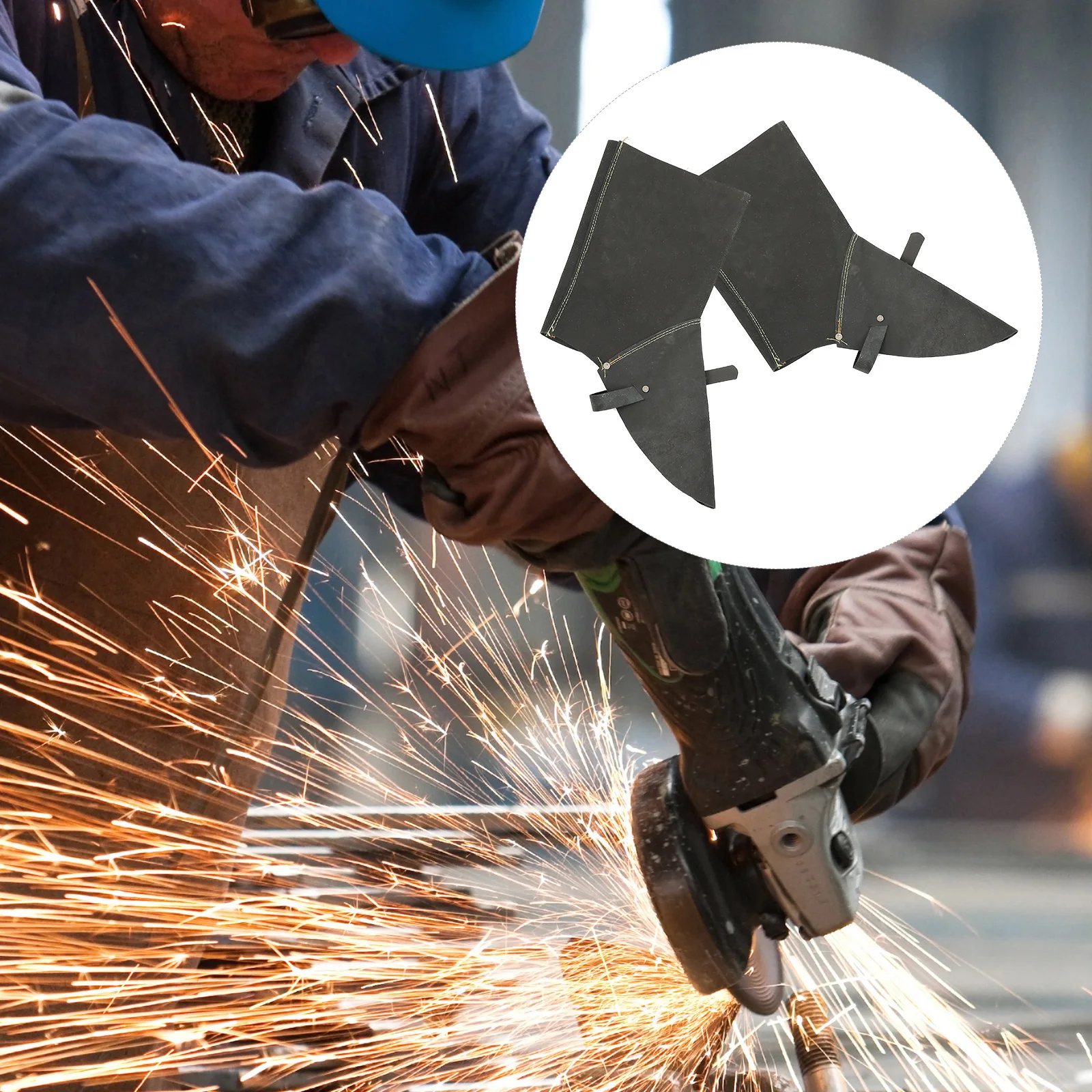 

Heat Resistant Welding Spats Shoe Cover Foot Protector Cowhide Electric Welding Machinery Factory Home Adjustable