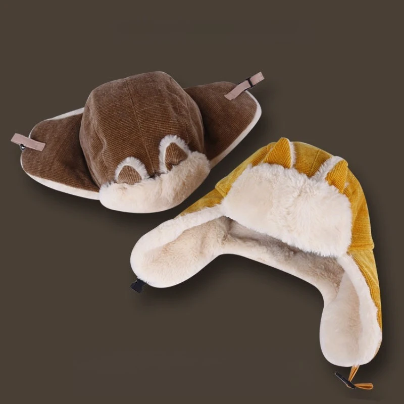 قبعة قطة أذن الرعد النسخة الكورية للسيدات لطيفة للخريف والشتاء لركوب الدراجات مقاومة للرياح لحماية الأذن في الشتاء ومقاومة للبرد قبعة قطنية دافئة #2