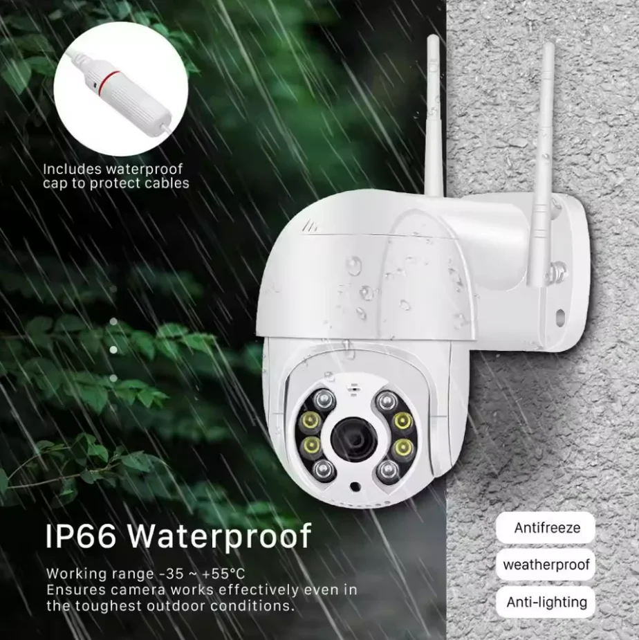 4K Mini PTZ Wifi Camera Wireless IP H.265 Auto Tracking 5MP with 4x Digital Zoom AI Human Detection And Dual Light Source