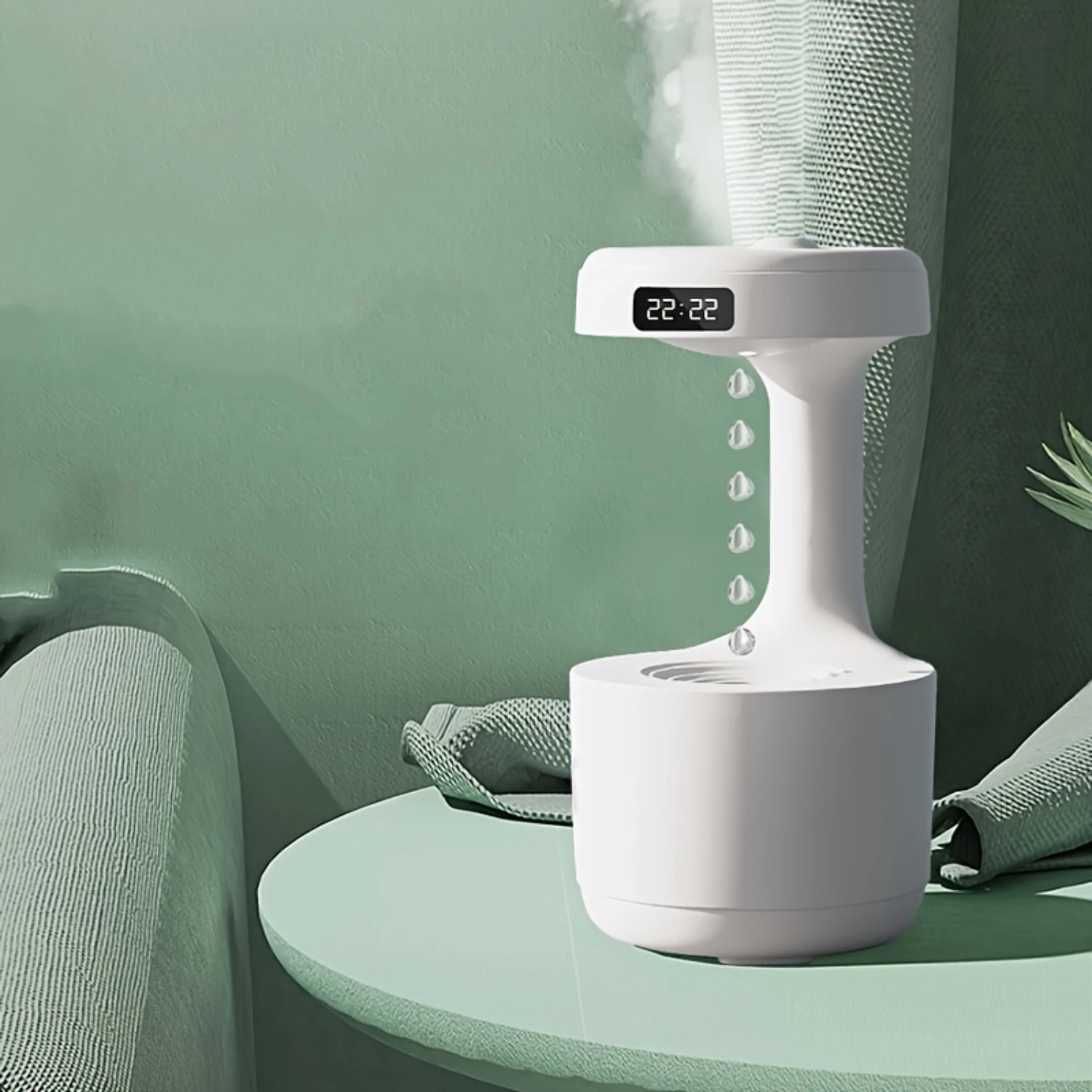 Multi-functional Anti-Gravity Humidifier, Aromatherapy Machine With Clock, Night Light, and Ornament-Enhance Your 's Atmosphere 