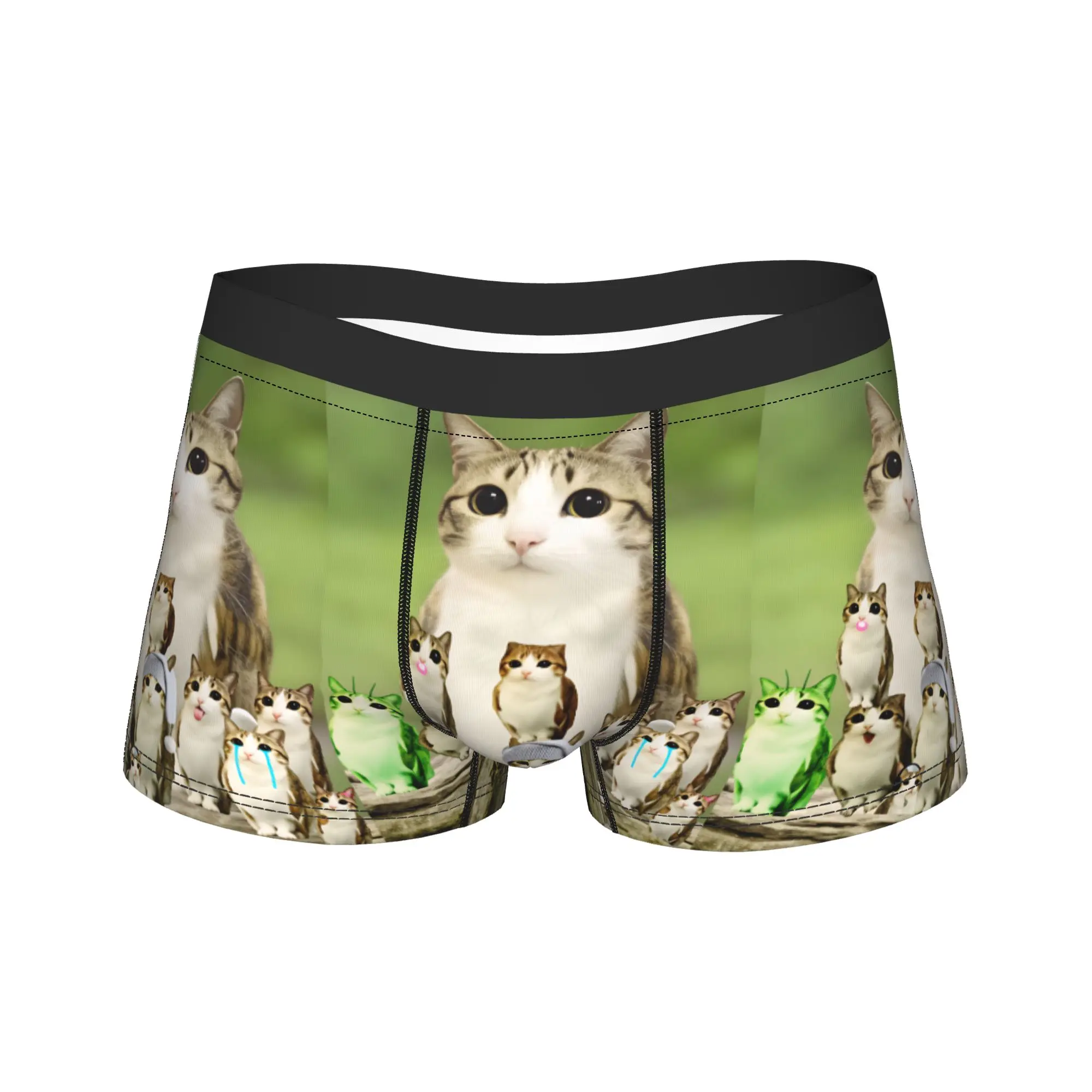 

Трусы-боксеры Meowl Cat Family Reunion, мужские эластичные трусы-боксеры с рисунком, большие размеры