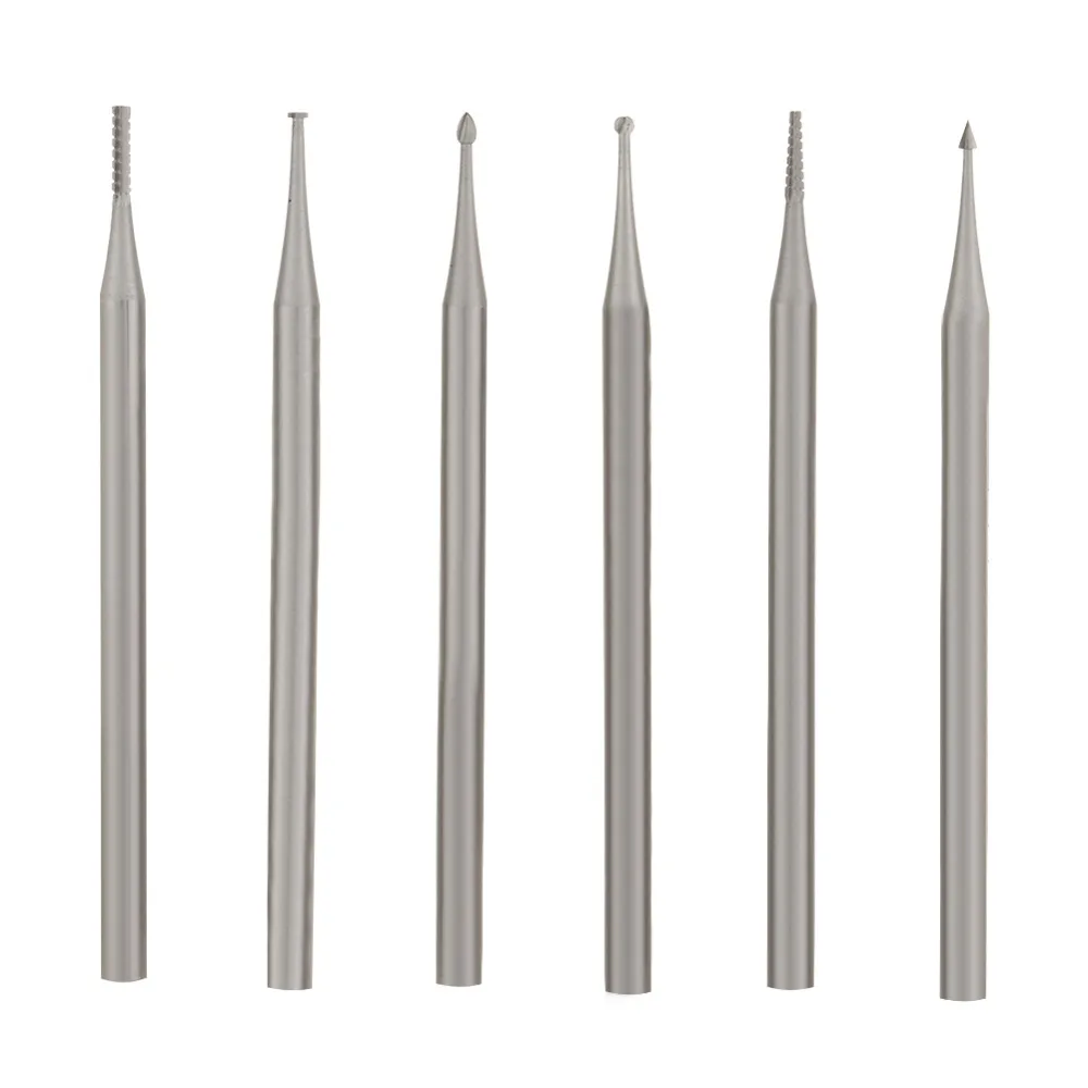6pcs Professional Alloy Steel Miniature Drill Silver Thin Set Engraving Milling Cutter Jewelry Making Tool Silver Jewelry Making