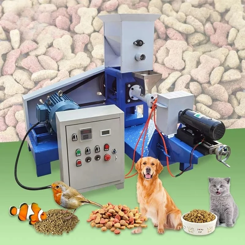 

Dog Steel Pellet Cat Food Small Float Extruded Fish Pet Extruder Make Feed Process Mill Machine