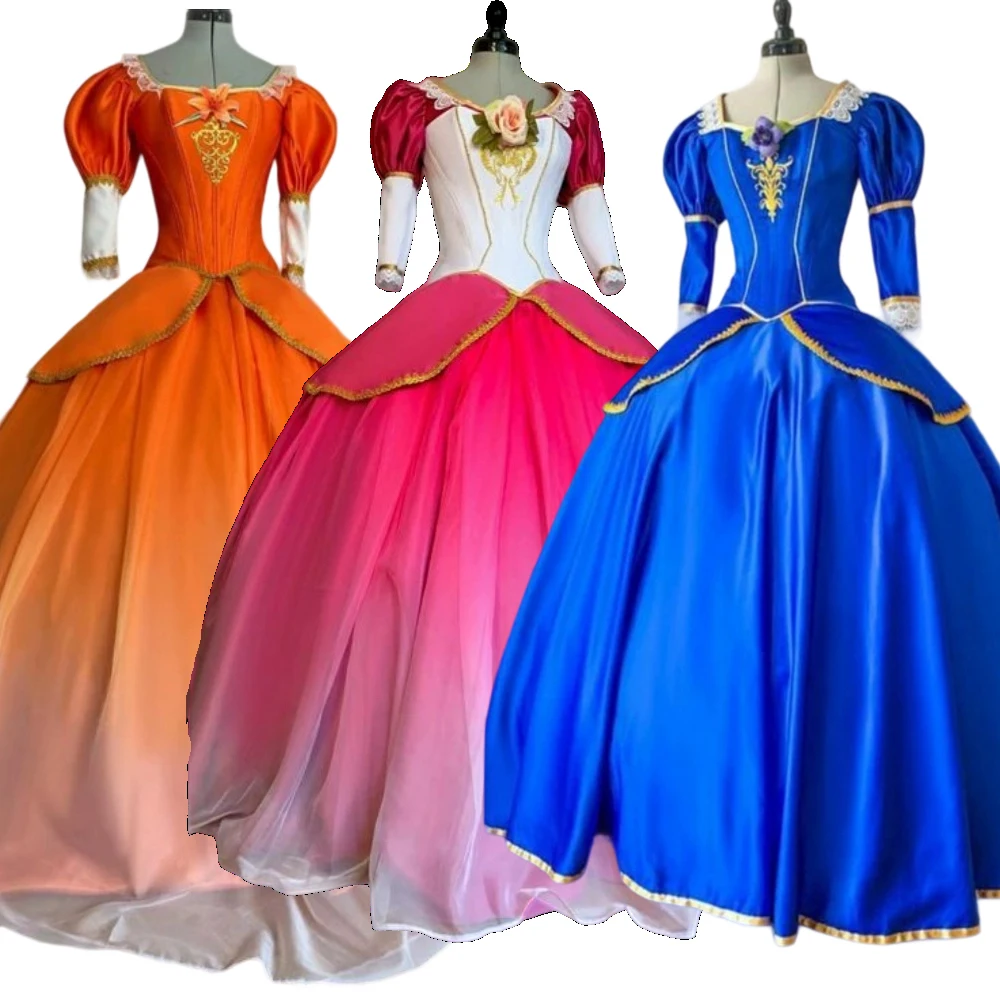 

Anime Princess Cosplay Genevieve Costume Disguise Magical Lolita Dress Women Fantasia Masquerade Elf Stage Show Ball Gown