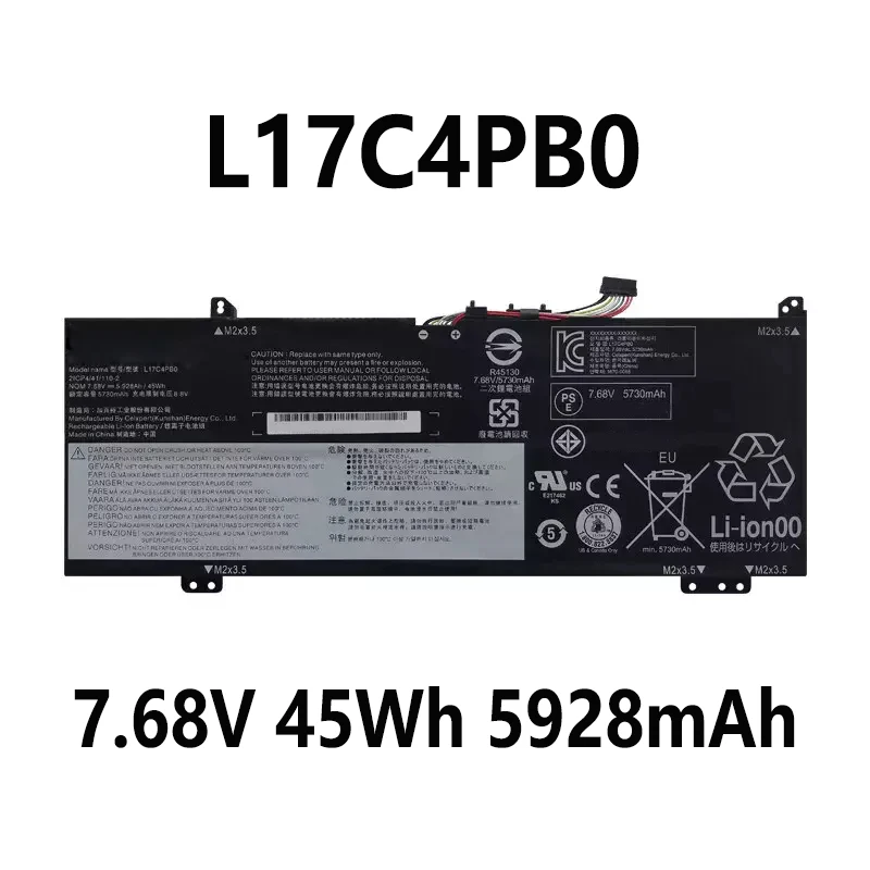 L17M4PB0 7.68V 45Wh Laptop battery For Lenovo xiaoxin Air 14ARR 14IKBR 15ARR 15IKBR Ideapad 530s-14IKB 530s-15IKB L17C4PB0 ﻿