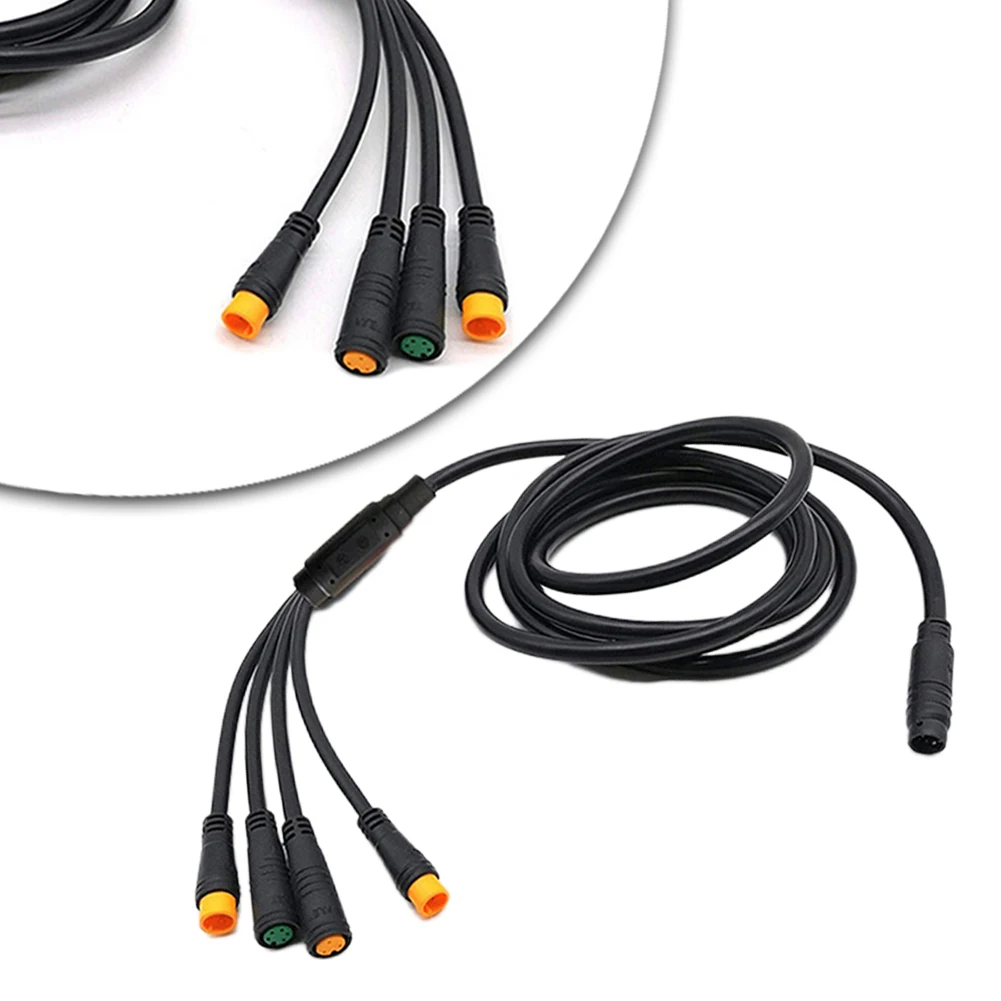 Electric Bicycle Connection Cable 1 To 4 8 Pins Waterproof Leads Wires For KT Controller Throttle E-bike Motor Power Cord