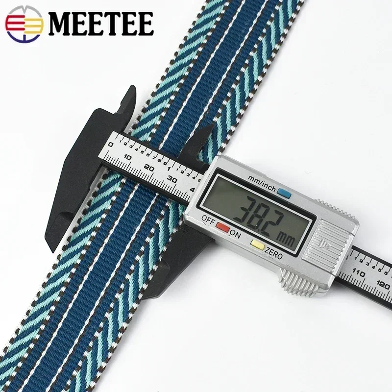 1/2/3/5Meters 38mm Jacquard Webbing Tapes for Strap Ethnic Ribbon Band Luggage Decorative Bias Binding DIY Sewing Accessories