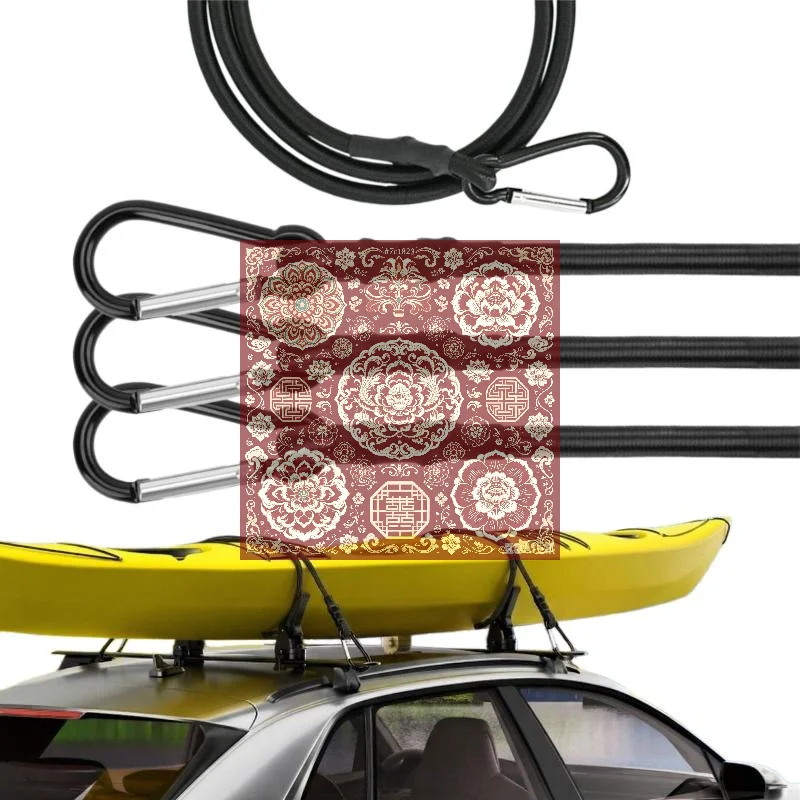 1/3Pcs 6MM Bungee Cords With Hooks 30-150cm Stretch Elastic Ropes Lightweight Bikes Tie Car Luggage Packing Roof Rack Strap