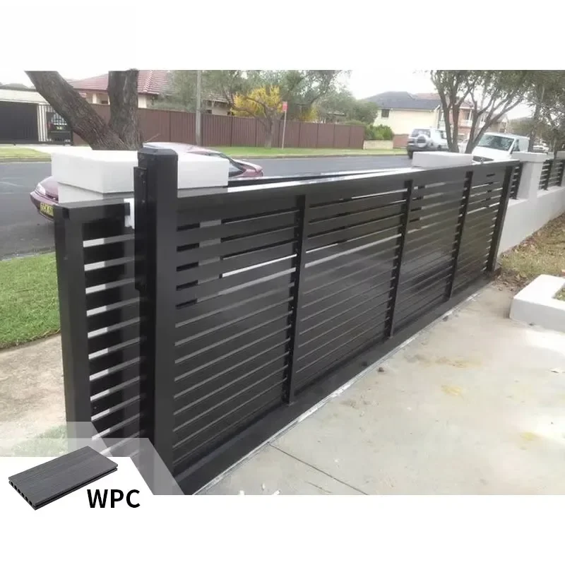 Customized Security Gate Auto Electric Folding Wood Gate/trellis Fence & Gates