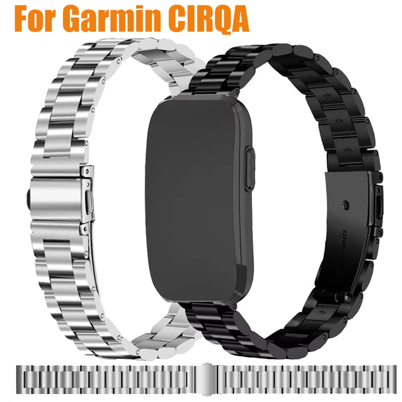 Klassisches Metallarmband aus Edelstahl für Garmin CIRQA Smart Band …