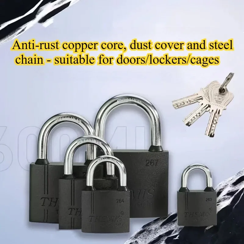 Heavy Duty Padlocks with Keys Waterproof Anti-Rust Anti-Theft Copper Core High Security Lock for Gate Shed Garage Locker Outdoor view 3