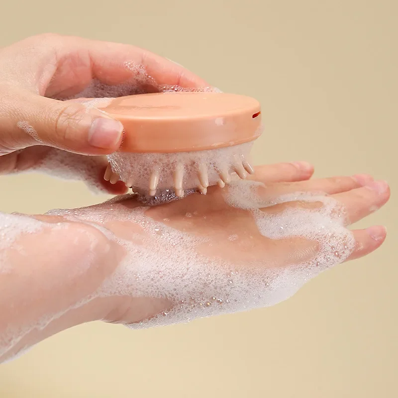 Spazzola per shampoo in silicone Spazzola per massaggio corpo Spazzola per vasca da bagno Spazzola per doccia Strumento per parrucchiere Pettine per massaggio del cuoio capelluto Pettine per lavaggio dei capelli