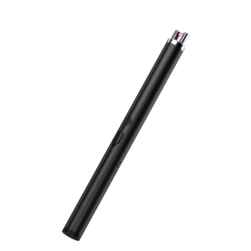 USB Safety Lock Single Arc Metal Windproof Pulse Electric Rechargeable Lighter Aromatherapy Candle Kitchen Gas Stove Women Gift