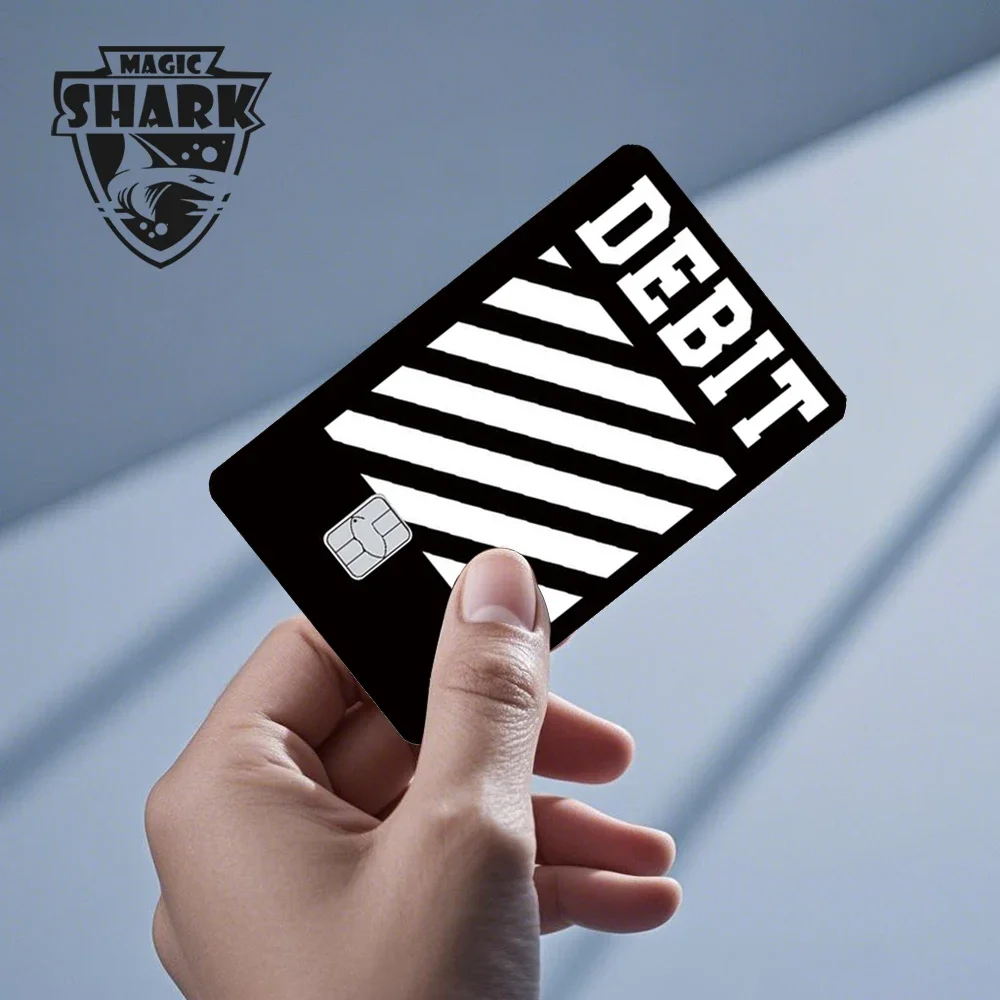 Magic Shark Dog Meme Hunter Snake Stonks 3M Matte PVC Front Sticker Film Cover Skin for Bank Debit Credit Card