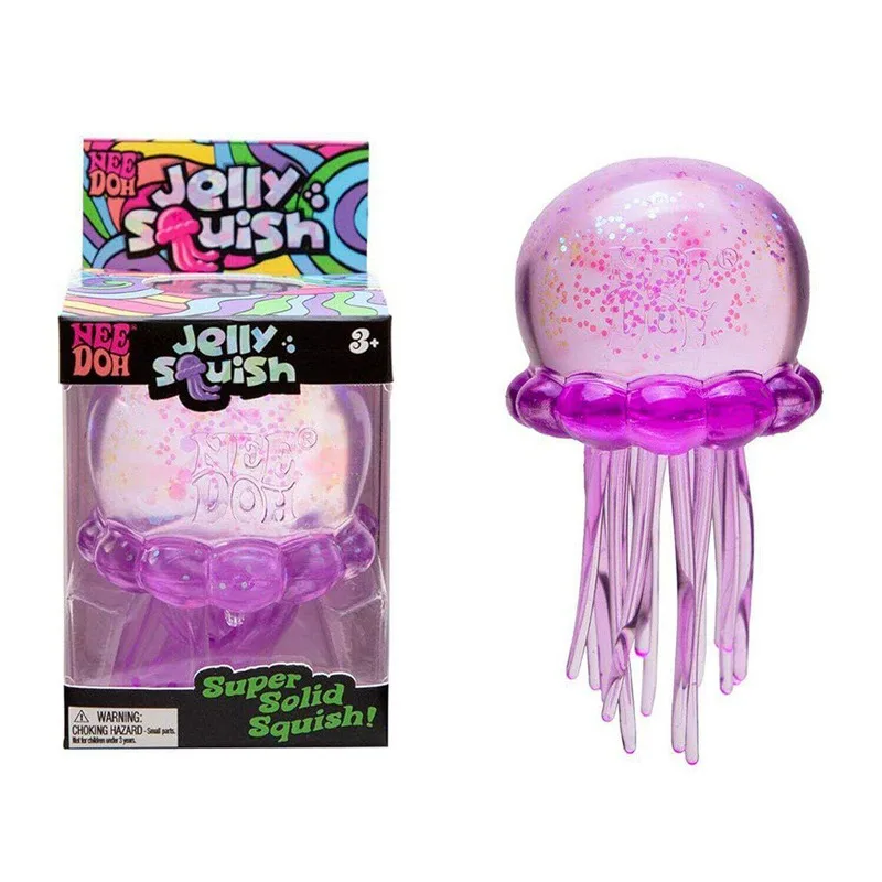 Needoh Jelly Squish Octopus Toy Cute Clear Non Toxic Pullable Slow Rising Squish Soft Squishy Sensory Desk Decor for Adults Gift view 4
