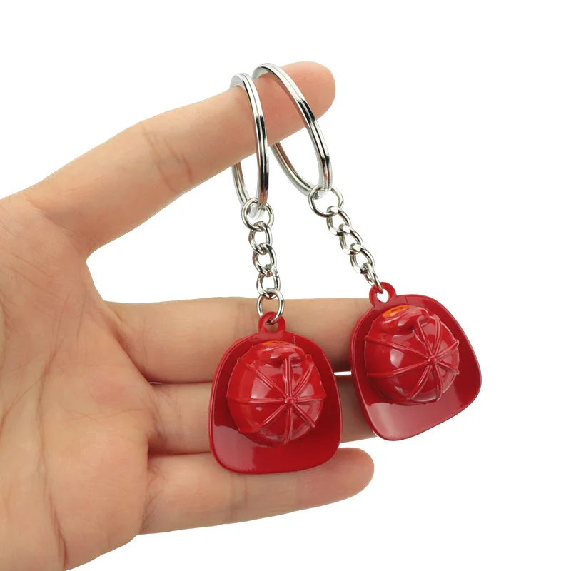3D fire helmet keychain for men key ring hat key chain key holder creative portachiavi chaveiro llaveros hombre bag charm