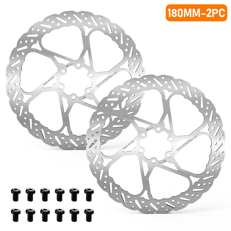 BUCKLOS Fahrrad-Bremsscheiben 140mm 160mm 180mm 203mm Ultraleichte Edelstahl-Bremsscheiben für Rennrad und Mountainbike Hydraulische Bremsscheiben