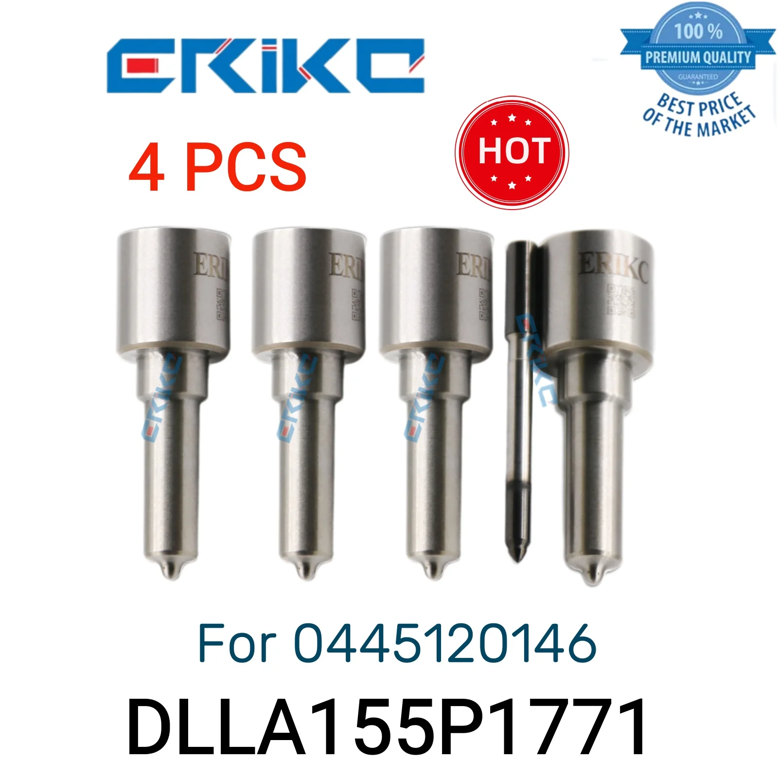 

4 PCS DLLA155P1771 Oil Jet Nozzle 0 433 172 080 DLLA 155P 1771 Engine Fuel Nozzle DLLA 155 P1771 Truck Nozzle for 0445120146