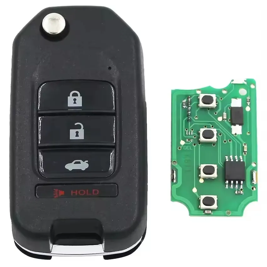 KEYECU for Honda CRV 1999 Australia Model Upgraded Flip Remote Key Fob 3+1 Button 307MHz T5 Chip
