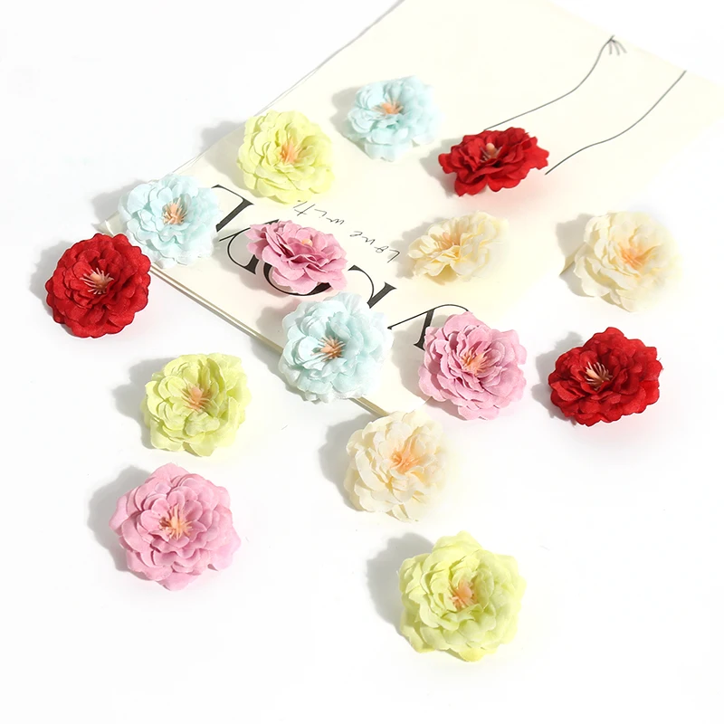 10/20Pcs Artificial Flowers Mini Head Silk Fake Flowers For Home Decor Garden Party Wedding Decoration Craft Wreath Accessories