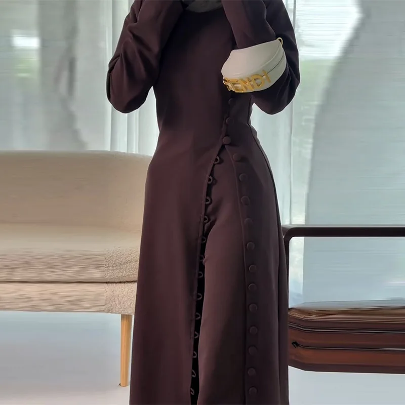 Ramadan Eid Mubarak Muslim Set Kaftan Abaya Dubai Turkey 2 Piece Sets Dress Pant Set Islam Clothing for Women Musulman Ensembles