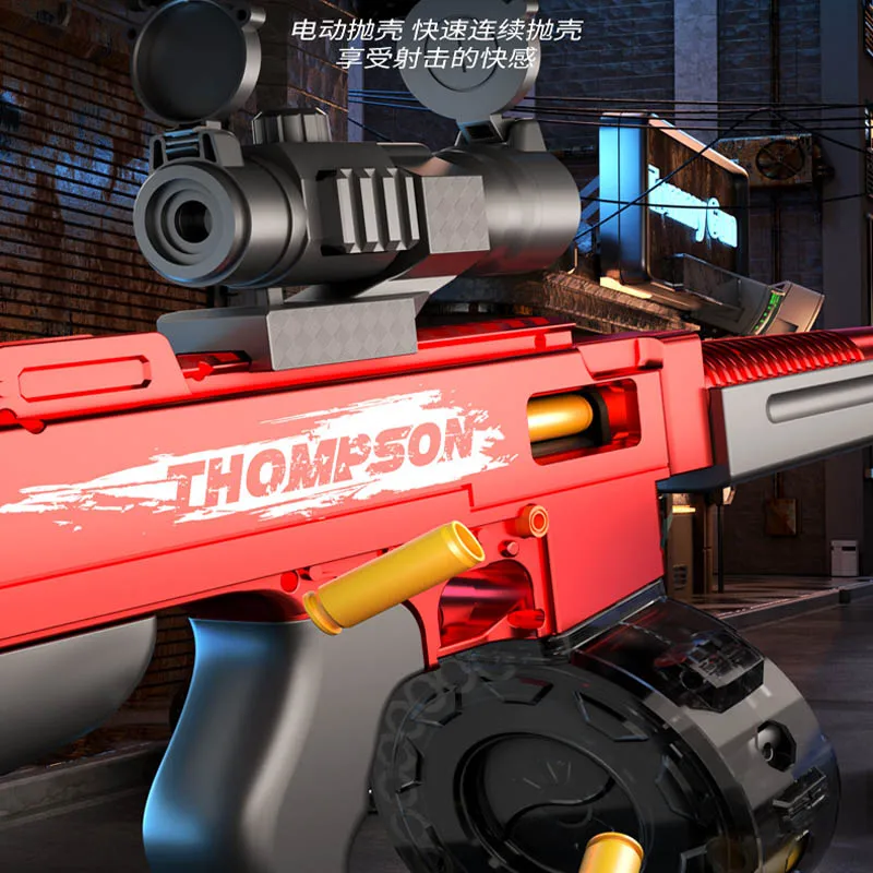 اليد إلى الجسم رمي قذيفة رصاصة ناعمة بندقية طومسون رشاش يمكن النار لعبة بندقية نموذج الصبي هدية عيد ميلاد #4