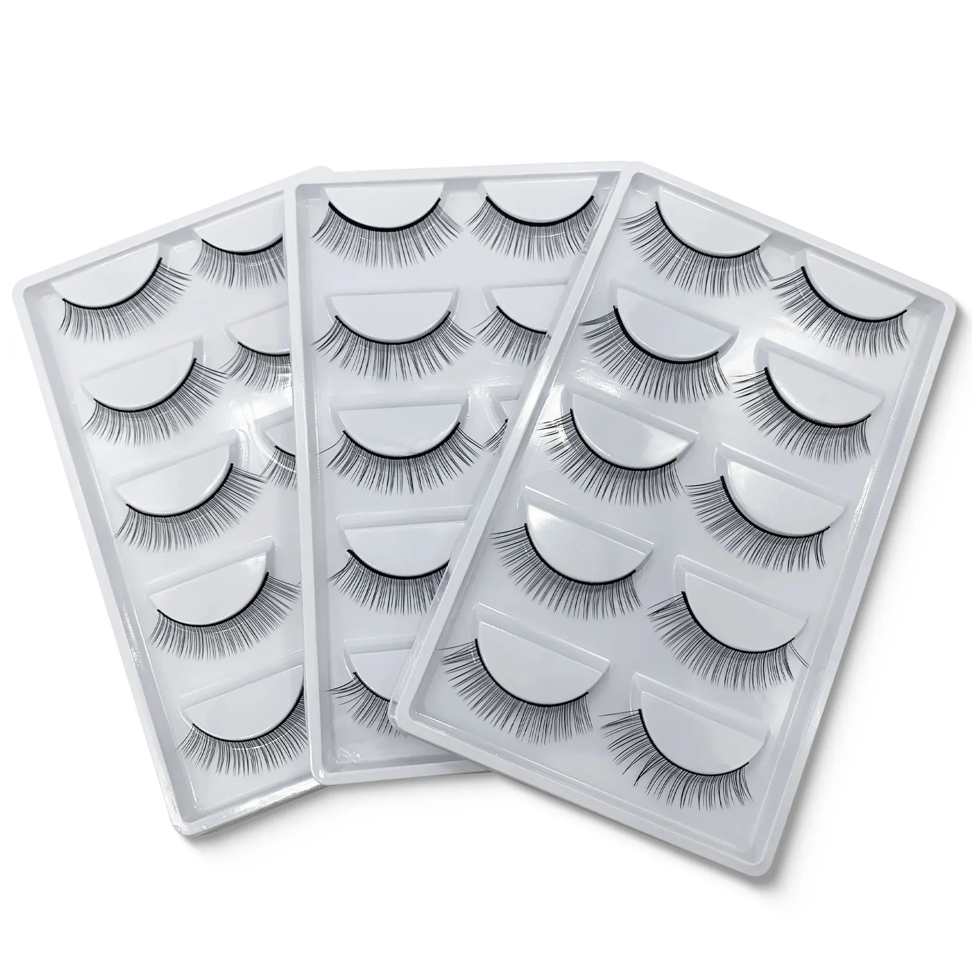 1/3/5Boxes Training Lashes Beginner False Eyelashes Practice Mink Lashes Strip Individual Lashes Eyelash Extension Tools