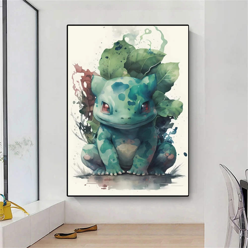 Canvas Art Walls Painting Pokemon Pikachu Eevee Prints and Prints Gifts Room Home Decoration Paintings Comics Pictures Poster