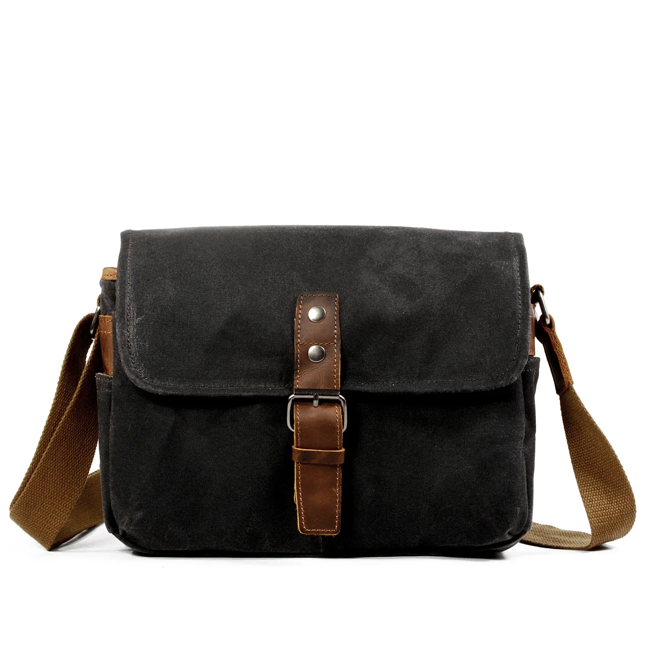 Imagem -03 - Muchuan-vintage Homens Óleo Cera Lona Couro Bolsas de Ombro à Prova de Choque Dslr Câmera Bolsa Impermeáveis Bolsas Crossbody Russo