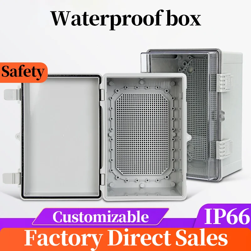 

IP66 Waterproof Gray/Transparent ABS Plastic Enclosure Box for Outdoor Electronics - Wholesale Distribution