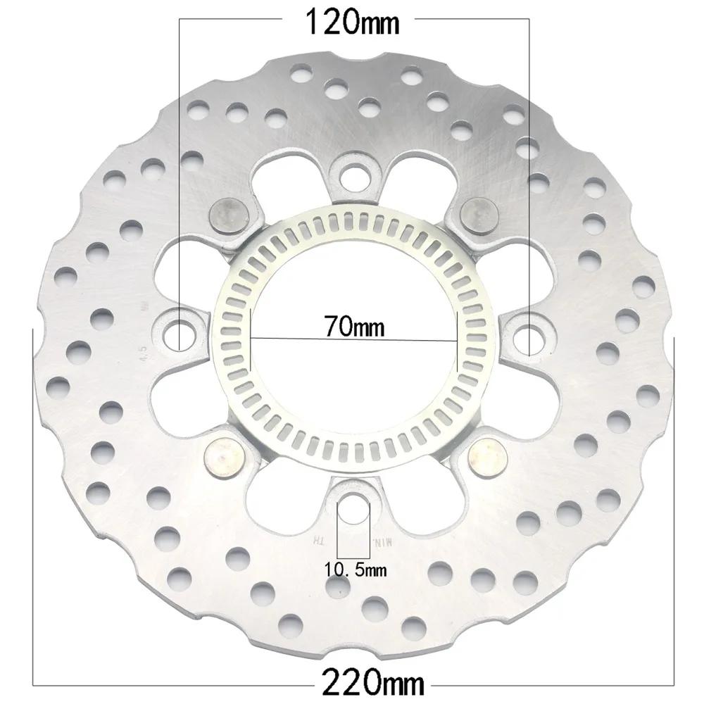 دراجة نارية قرص فرامل خلفي الدوار لكاواساكي نينجا 650 EX 650 ER650 Z650 ABS موديل 2017-2021 Versys 650 KLE650 2007-2014 220 مللي متر #2