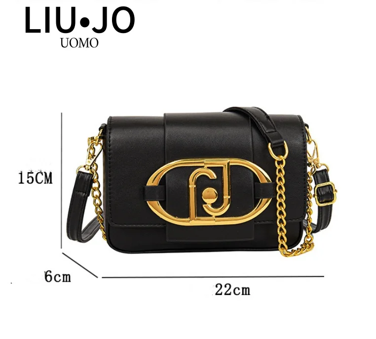 Luxury brand LIU JO Handbags Y2K Women Metal Buckle Flap Square Shoulder Bags Ladies Messenger Bags Females Casual Commute Bags