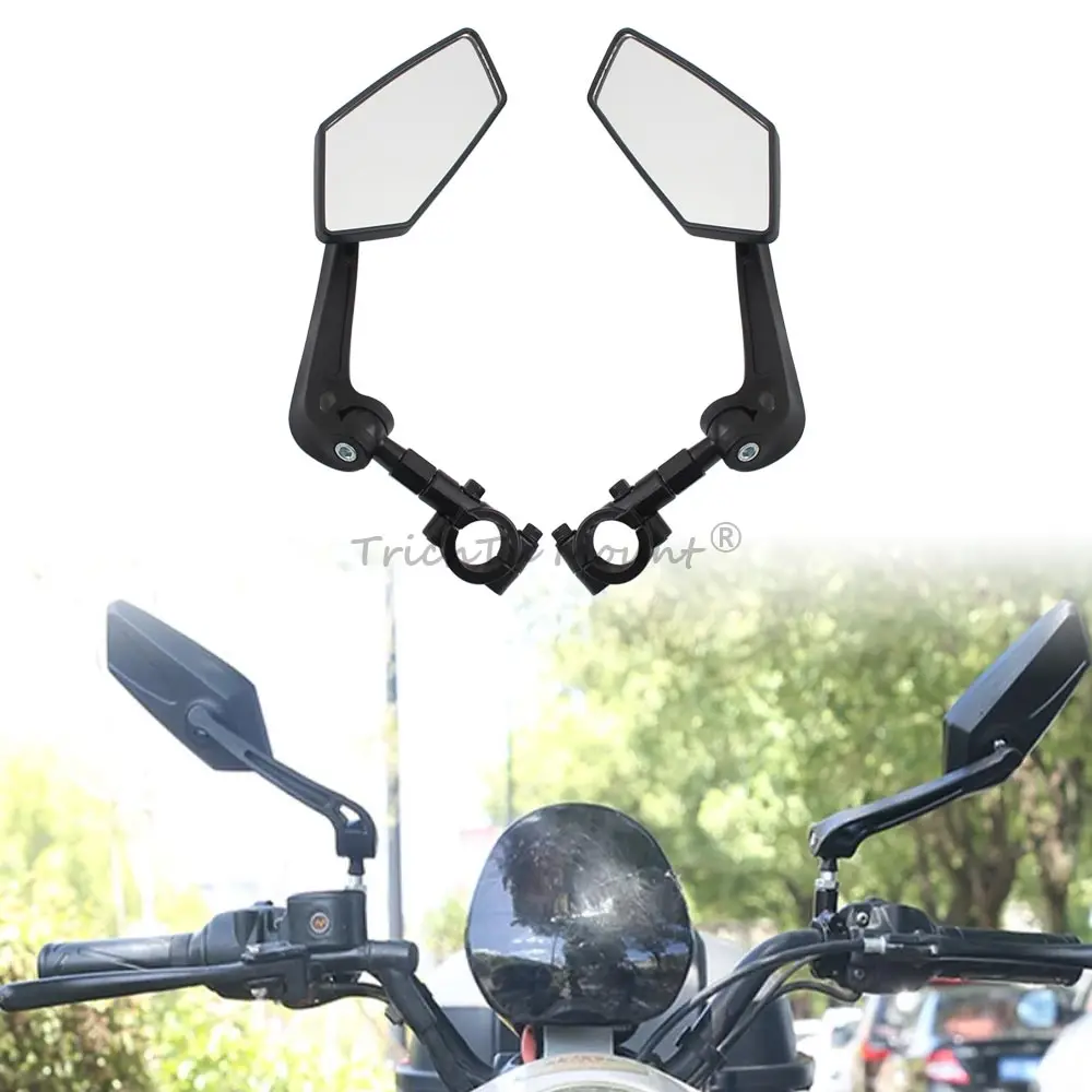 22mm-25mm Handlebar Rear Mirror Universal Motorcycle Side Mirror E-Bike Scooter Bikes Handle Bar Rearview Mirrors Accessories