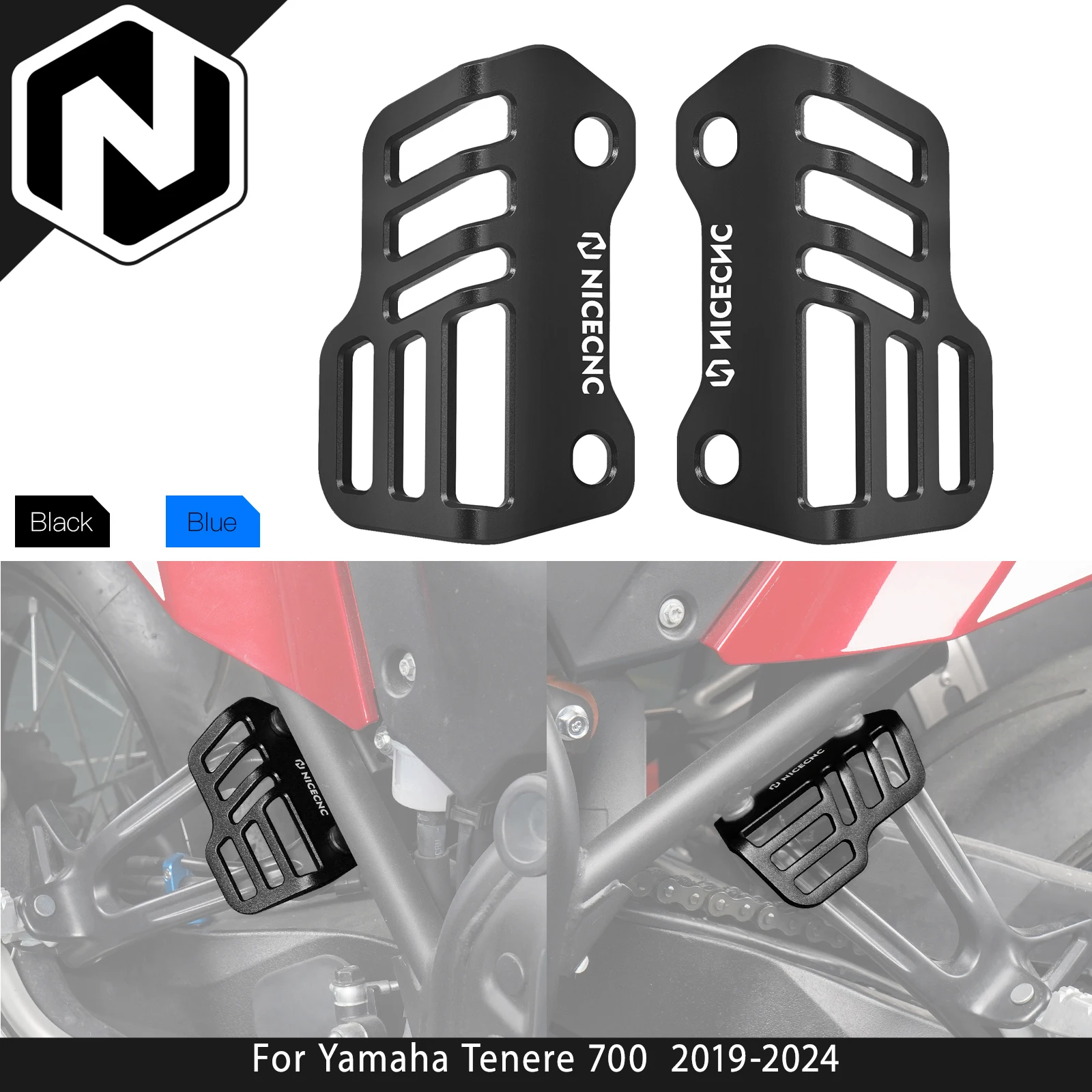 

Крепежные кронштейны для сумок без креплений на багажник для Yamaha Tenere 700 2019-2024, крюки для крепления сумок, аксессуары для Tenere 700 Rally Edition, аксессуары для Tenere 700