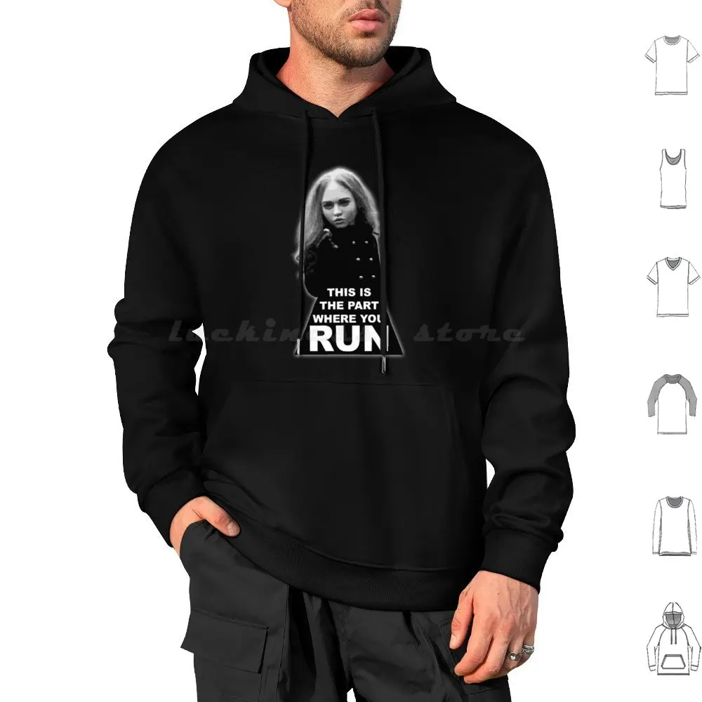 Run Hoodies Long Sleeve M3gan Megan Run Horror Doll Movie