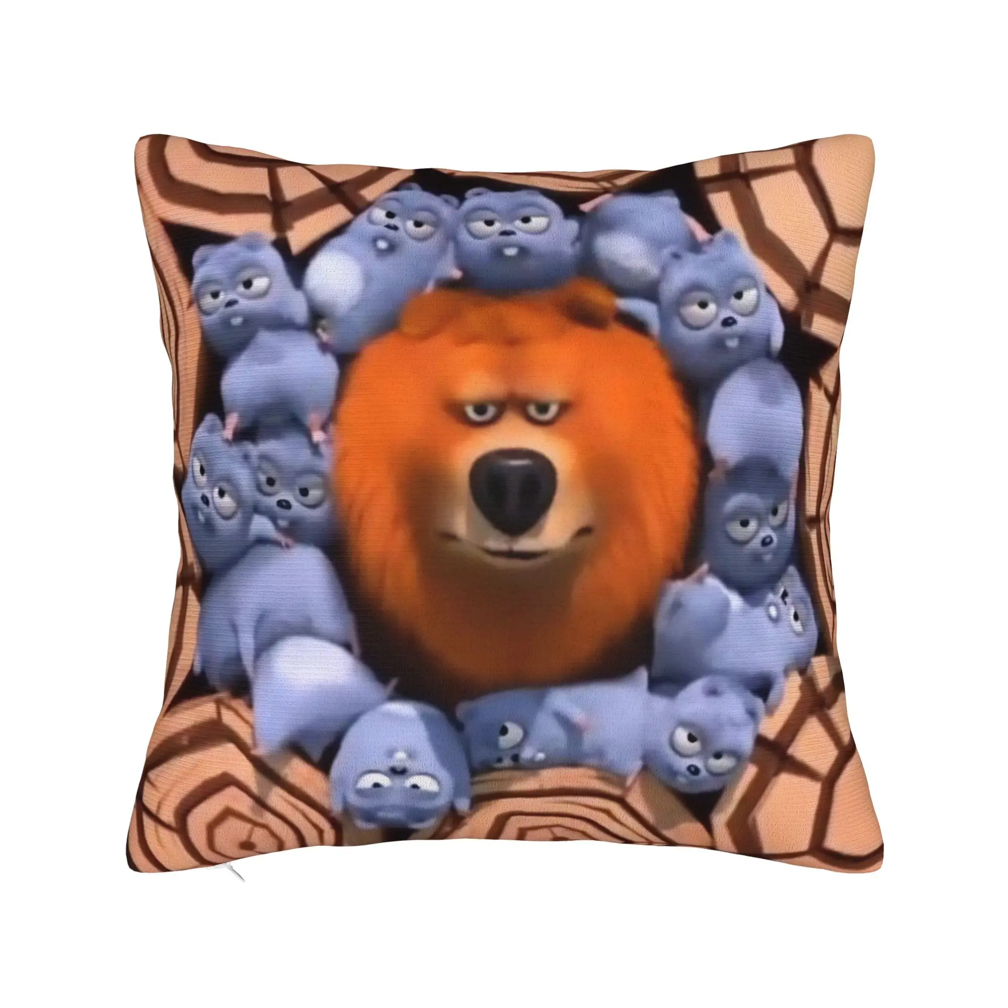 Trendy Home Grizzly And Lemmings  Decorations Pillowcase Accessories  Pillow Covers Square Multi-Size