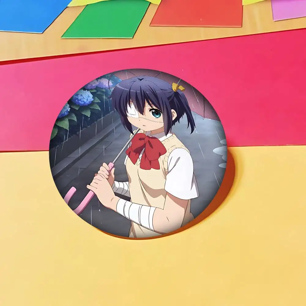 Chuunibyou RikkaS Takanashi Cell nuevos broches botón suave Pin divertido tonto Gnarpy en un monopatín Meme insignia colección regalos