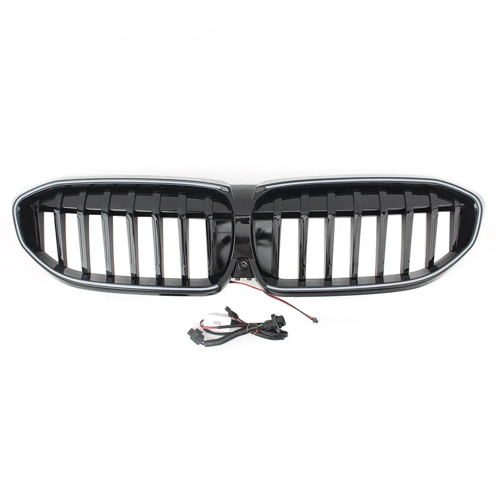 Single Line Front Upper Radiator LED Grilles For BMW G20 G28 3 Series 320i 325i 330i M340i 325Li xDrive M LCI Grille 2019-2022