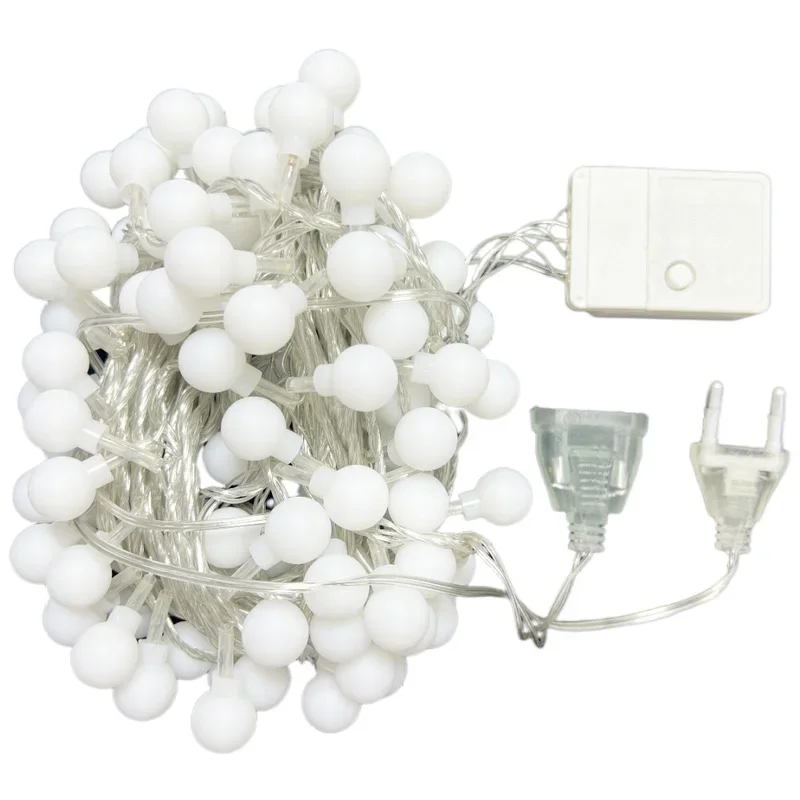 Imagem -02 - Bola de Energia Led Luzes da Corda Guirlanda Luzes ao ar Livre Lâmpada Casamento Jardim Luzes Fadas Decoração Natal 10m 220v