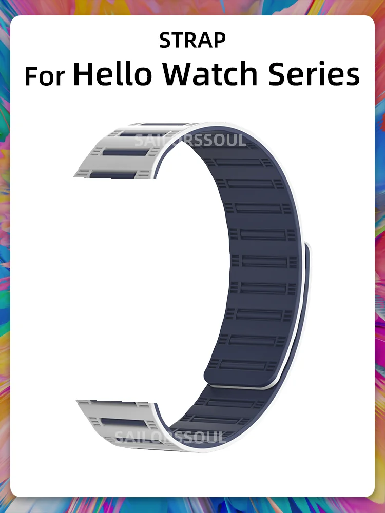 

For Hello Watch 3 Plus Strap Magnetic Hello Watch 4 Plus H15 H14 H13 ULTRA Plus H13 H12 PRO Band Silicone Smart Watch Bracelet