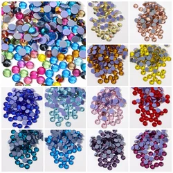 High Quality SS6-SS30 Crystal AB Стразы Hot Fix Rhinestones,Glitter Hotfix Iron On Rhinestones Sewing&Fabric Decoration