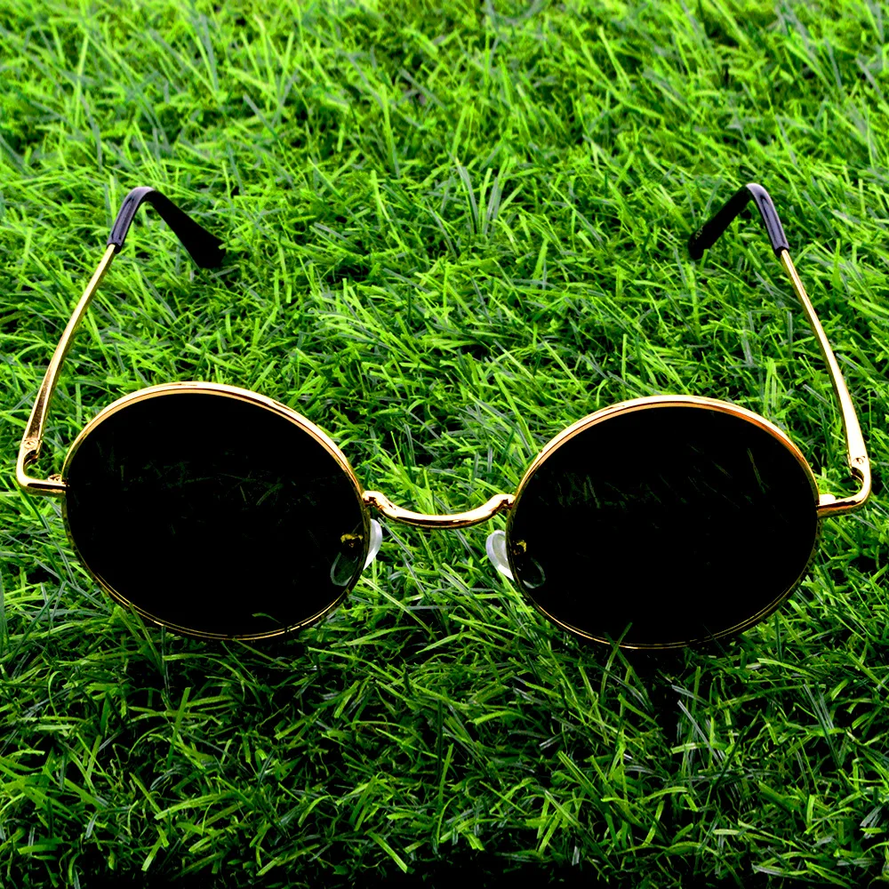 

Alloy Retro Round Gold Spring Temple Fashion Polarized Sunglasses UV400 Polaroid Shopping Driving Outdoor Designer