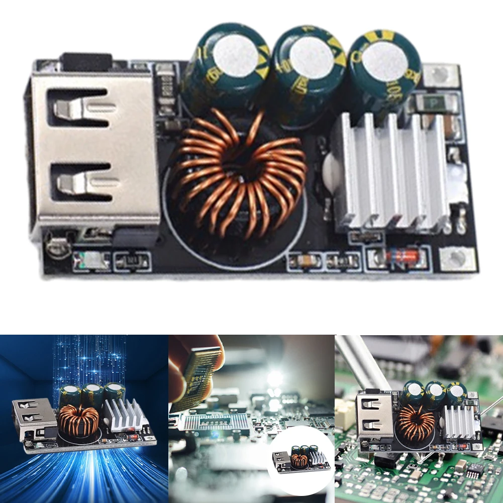 QC3.0 DIY 고속 충전기 스텝다운 모듈 DC 5-32V 24W USB/타입 C 비상 충전 모바일폰용 애플 화웨이 MTK 삼성용