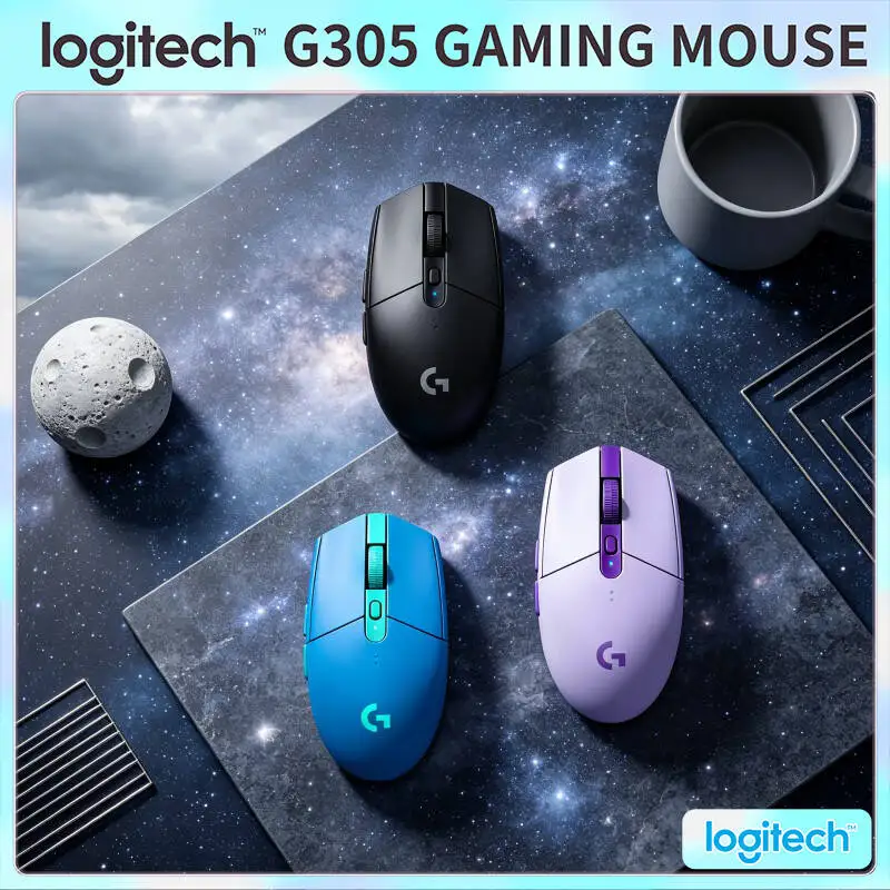 

Logitech G305 LIGHTSPEED Wireless Mouse, 12000 DPI HERO, 6 Buttons, 250h Battery, 99g, PC Mac Gaming