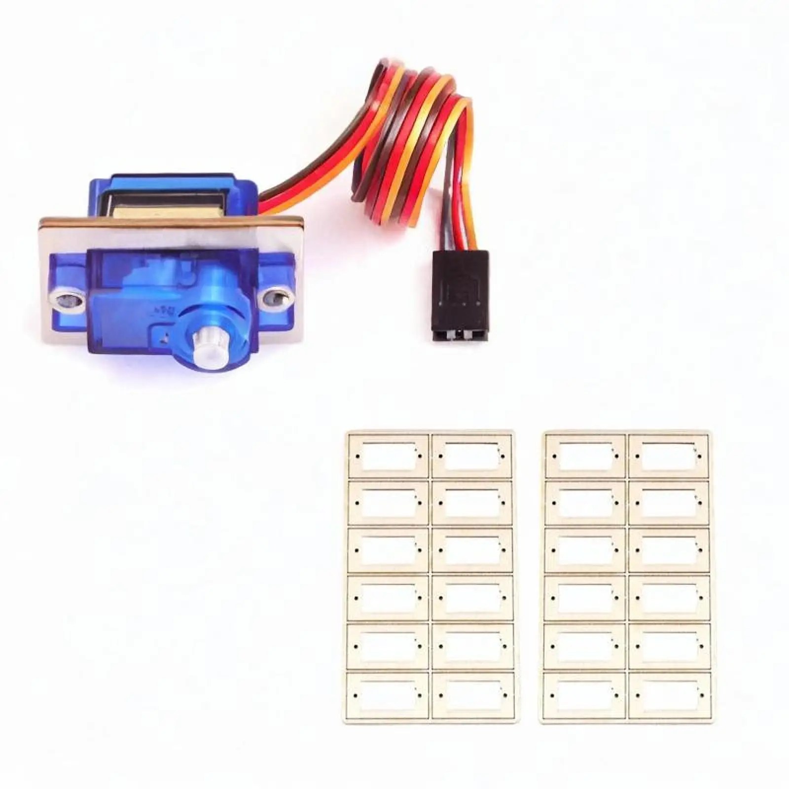 24 Pieces Wood RC Airplane Model DIY Accs Replacement for Fixed Wing Spare Part Upgrade Parts Fitments Servo Stand Servo Mount